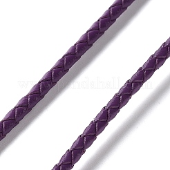 編み込みレザーコード  パープル  3mm  50ヤード/バンドル&nbsp;VL3mm-27
