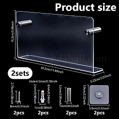 Acrylic & Iron & Plastic Wall-mounted Book Holder&nbsp;AJEW-WH0596-619