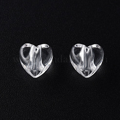 透明なアクリルビーズ  ハート  透明  8x8.5x5.5mm  穴：2.5mm  約2030個/500g&nbsp;MACR-S373-95-B01