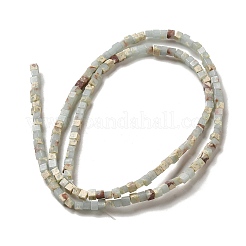 合成アクアテラジャスパービーズ連売り  印象ジャスパー  キューブ  2~2.5x2.5~3.5x2.5~3mm  穴：0.4mm  約157~165個/連  14.96~15.75''（38~40センチメートル）&nbsp;G-B064-A26