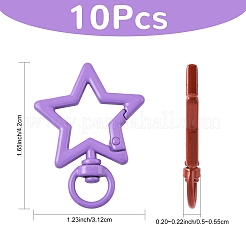 10Pcs Spray Painted Alloy Swivel Snap Hook Clasps&nbsp;FIND-FS0004-55