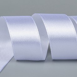 片面ソリッドカラーサテンリボン  弓工芸品用  ギフトパーティーの結婚式の装飾  ホワイト  1インチ（25~26mm）  約100ヤード/ロール（91.44メートル/ロール）&nbsp;SRIB-S052-25mm-001
