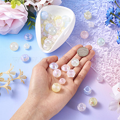 75Pcs 5 Styles Electroplate Acrylic European Beads&nbsp;OACR-TA0002-68
