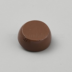 樹脂食品シミュレーション  ドールハウスのキッチン遊びの装飾用  ココナッツブラウン  31x18mm&nbsp;AJEW-WH0609-140F