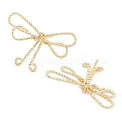Twisted Bowknot Brass Stud Earrings for Women&nbsp;EJEW-S216-04A-G