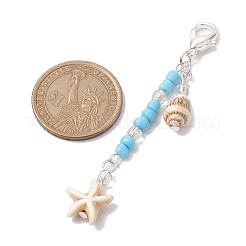 4Pcs Shell Pendant Decorations&nbsp;HJEW-MZ00049