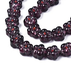 Transparent Handmade Bumpy Lampwork Beads Strands&nbsp;LAMP-S194-022A