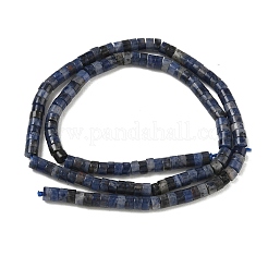 天然石ソーダライトビーズ連売り  ヒシビーズ  フラットラウンド/ディスク  4~4.5x2.5mm  穴：0.6mm  約152個/連  15.04''（38.2センチメートル）&nbsp;G-F631-A46