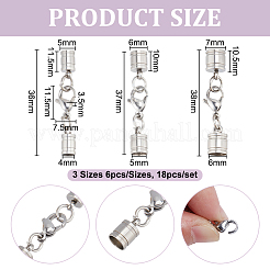 12Pcs 3 Styles Stainless Steel Lobster Claw Clasps&nbsp;STAS-PH0006-85B