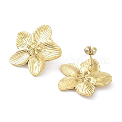 Flower 304 Stainless Steel Stud Earrings&nbsp;X-EJEW-L267-002G