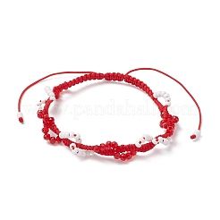 Glass Seed Beads Braided Beaded Bracelets for Women&nbsp;BJEW-MZ00215