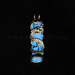 Synthetic Luminous Stone Column Pendants&nbsp;FIND-C058-01G-02