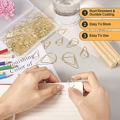 200Pcs 3 Style Carbon Steel Paper Clips&nbsp;FIND-TA0002-18LG