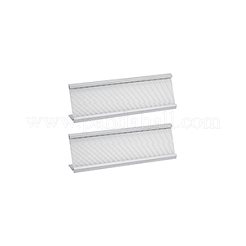 L字型アルミニウム合金ネームブランドホルダー  ホワイト  180x30x53mm  内径：52mm&nbsp;AJEW-WH0009-89