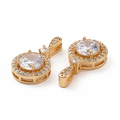 Brass Micro Pave Cubic Zirconia Pendants&nbsp;KK-E068-VC445
