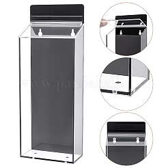 2 Bags Clear Acrylic Wall Mounted Booklet Storage Boxes with Flip Lid&nbsp;ODIS-WR0001-13