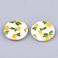 Printed Freshwater Shell Beads&nbsp;SHEL-S274-63A
