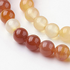 天然石カーネリアンビーズ連売り  染め＆加熱  ラウンド  8~8.5mm  穴：1mm  約45~47個/連  14.9インチ（38cm）&nbsp;G-G735-64-8mm