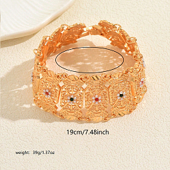 Vintage Brass Micro Pave Cubic Zirconia Link Chain Bracelets for Women&nbsp;YN3054