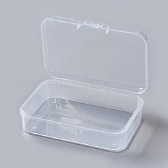 プラスチックビーズ収納ケース  長方形  透明  11.6x8.6x2.9cm&nbsp;LS-CON-F005-14-A