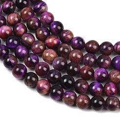 Grade AB Natural Tiger Eye Beads Strands&nbsp;G-F591-18-6mm