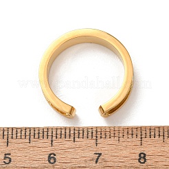 304ステンレススチールカフオープンリング  ゴールドカラー  5mm  内径：17.4mm&nbsp;SA-CBACA70-01B-G