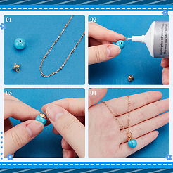 56Pcs 4 Styles Brass Cup Pearl Peg Bails Pin Pendants&nbsp;KK-ME0001-74G