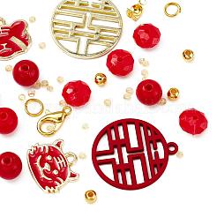 Tiger Zodiac Bracelets DIY Making Kits&nbsp;DIY-YW0004-26