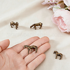 4Pcs 4 Styles Alloy Horse Display Decoration&nbsp;DJEW-FH0011-58