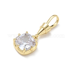 Brass Pave Cubic Zirconia Pendants&nbsp;CU-CBA6980-06G-B