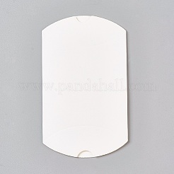 クラフト紙の結婚式の好きなギフトボックス  枕  乳白色  6.5x9x2.5cm&nbsp;CON-WH0037-A-11