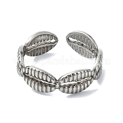 女性用304ステンレススチールカフリング  ステンレス鋼色  調整可能  6mm&nbsp;RJEW-M019-57P