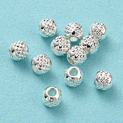 201ステンレスビーズ  ラウンド  銀  3x2.5mm  穴：1.2mm&nbsp;STAS-A057-01A-S