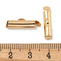 Brass Slide On End Clasp Tubes&nbsp;KK-N254-119G-02