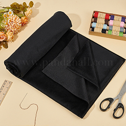 Diyの工芸品のためのポリエステル生地  服飾材料  ブラック  153x100x0.02cm&nbsp;DIY-WH0578-91C