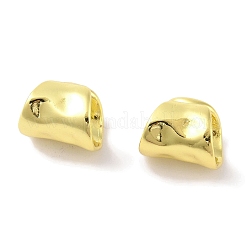 真鍮カフイヤリングパーツ  カドミウムフリー＆鉛フリー  18KGP本金メッキ  11x15mm  穴：1mm&nbsp;EJEW-I305-53G
