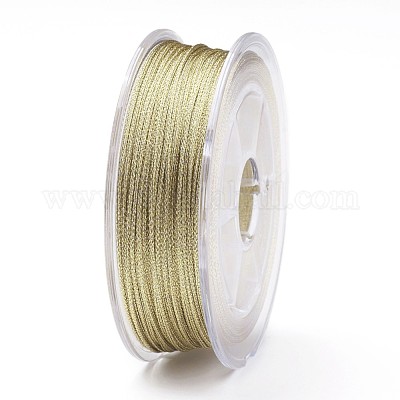 ポリエステルメタリック糸  ダークカーキ  1mm  約32.8ヤード（30m）/ロール&nbsp;OCOR-G006-02-1.0mm-46-1