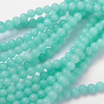Natural & Dyed White Jade Beads Strands&nbsp;X-GSR6mmC055-1
