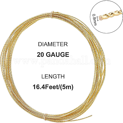 Textured Round Brass Spring Wire&nbsp;CWIR-WH0008-03A-1