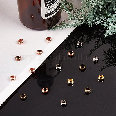 真鍮ビーズ  ロンデル  ミックスカラー  6x3.6mm  穴：3mm  6色  20個/カラー  120個/箱&nbsp;KK-AR0001-24-1