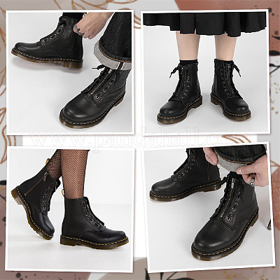 8 eyelet boot zipper best sale