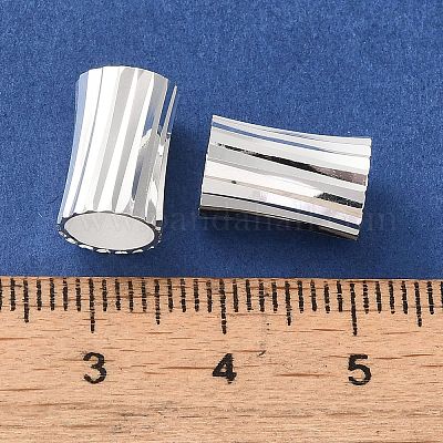 真鍮製ビーズ  コラム  銀  12x8mm  穴：7mm&nbsp;FIND-Z039-11A-S-1