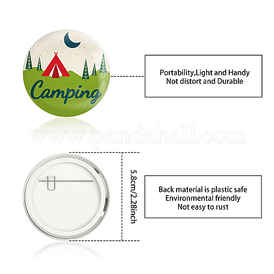 Tinplate Brooch&nbsp;JEWB-WH0012-009-1