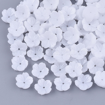 Opaque Resin Bead Caps&nbsp;X-RESI-T040-031B-1