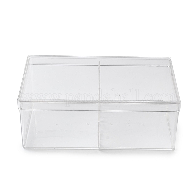 2 Grids Plastic Bead Containers with Cover&nbsp;CON-K002-03D-1