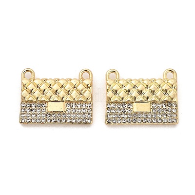 Rack Plating Alloy Pendants with Rhinestone&nbsp;PALLOY-Q005-01G-1