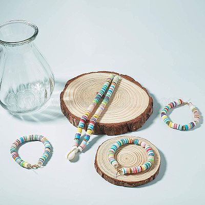 Handmade Polymer Clay Beads&nbsp;CLAY-R067-3.0mm-06-1