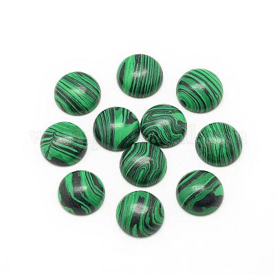 合成マラカイトカボション  染め  半円/ドーム  6x3~4mm&nbsp;G-R416-6mm-38-1