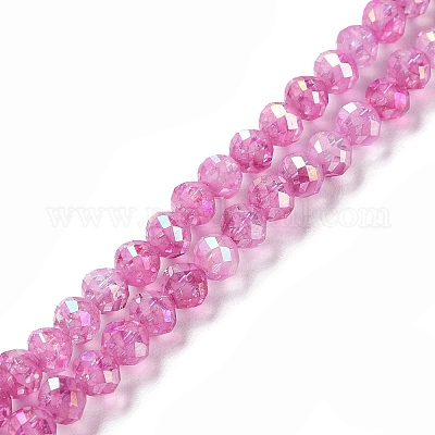 Transparent Electroplate Glass Beads Strands&nbsp;X-EGLA-F160-02D-1