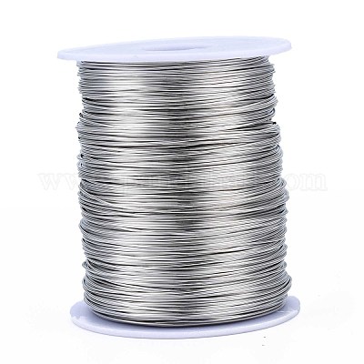 ラウンド銅ジュエリーワイヤー  プラチナ  20ゲージ  0.8mm  約721.78フィート（220m）/ 1000g&nbsp;CWIR-S003-0.8mm-02-1